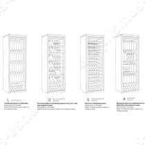 Ψυγείο συντηρητής κρασιών για 134 φιάλες IP PARMA 501 | Τρόπος τοποθέτησης μπουκαλιών