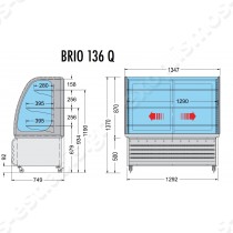 Ψυγείο βιτρίνα +5 / -18 BRIO 136 BTQ BIS TECFRIGO