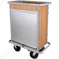 Τρόλεϊ mini bar ξύλινο | Με ρολό και κλειδαριά