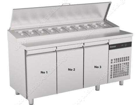 Ψυγείο πάγκος προετοιμασίας 179.2x70εκ για 10 GN 1/4 ΙΝΟΜΑΚ