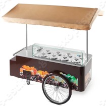 Βιτρίνα παγωτού τροχήλατη 6 θέσεων THE ICE CREAM CART ISA | Σε καφέ - μοντέλο CARAPINE