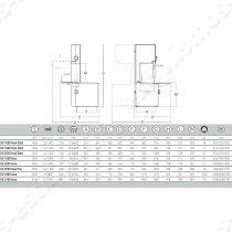 Πριόνι κατεψυγμένων SO 1650 INOX START SIRMAN | Διαστάσεις