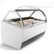Ψυγείο βιτρίνα παγωτού 20 θέσεων ISA MILLENNIUM 190 | Μοντέλο LX, με κουρμπαριστό κρύσταλλο