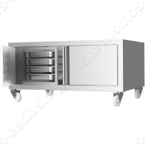 Επαγγελματική ψησταριά επιτραπέζια GR120 ROBATA GRILL | Κλειστό ερμάριο με στηρίγματα GN
