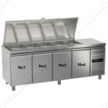 Ψυγείο πάγκος σαλατών 220x70εκ GN 1/1 GINOX | Για 5 GN 1/1 