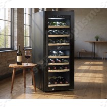 Συντηρητής κρασιών διπλής θερμοκρασίας για 38 φιάλες CASO