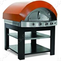 Επαγγελματικός φούρνος πίτσας αερίου PLF.PLS.D1 | Σε μαύρο με βάση