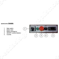 Ζυγοκοπτικό - στρογγυλοποιητής ζύμης 50-900gr CO800 PIZZAGROUP | Μηχανικό χειριστήριο