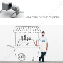 Βιτρίνα παγωτού τροχήλατη 6 θέσεων THE ICE CREAM CART ISA | Σύνδεση με πρίζα