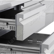 Ψυγείο πάγκος συντήρησης χαμηλό 224 × 70εκ GN 1/1 ΙΝΟΜΑΚ | Διπλή συρταριέρα GN 1/3