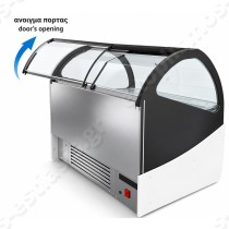 Ψυγείο βιτρίνα παγωτού έως 24 θέσεων  INFRICO VAR24H | Άνοιγμα πόρτας