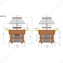 Salad bar Oasi 4 M TECFRIGO | Διαστασιολόγιο