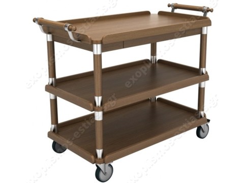 Ξύλινο καρότσι 3 επιπέδων