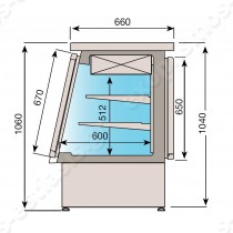 Ψυγείο βιτρίνα με ανοιγόμενο κρύσταλλο VC1400 INFRICO