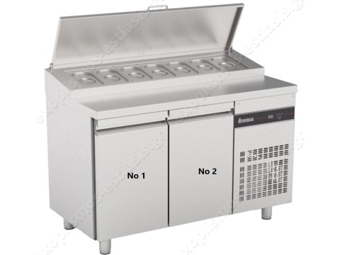 Ψυγείο πάγκος προετοιμασίας 134.5x70εκ για 7 GN 1/4 ΙΝΟΜΑΚ