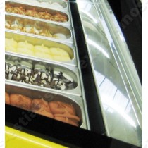 Ψυγείο βιτρίνα παγωτού για 12 θέσεις STRIKE 6+6VD Tecfrigo | Θήκη για στήριξη ετικετών
