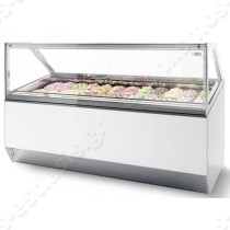 Ψυγείο βιτρίνα παγωτού 16 θέσεων ISA MILLENNIUM 155 | Μοντέλο ST, με ίσιο κρύσταλλο