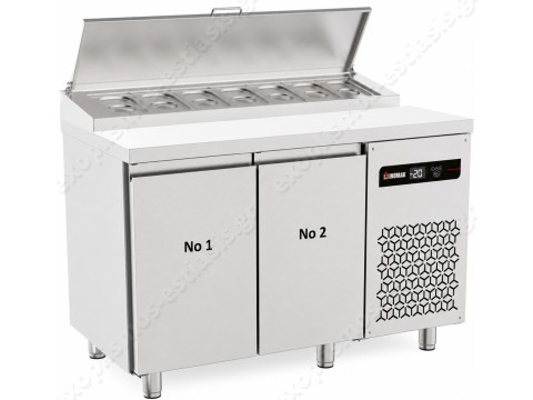 Ψυγείο πάγκος προετοιμασίας 134.5x70εκ για 7 GN 1/4 ΙΝΟΜΑΚ