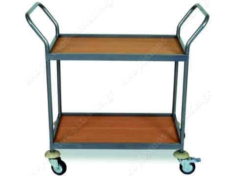 Ξύλινο καρότσι 2 επιπέδων