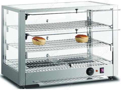 Βιτρίνα θερμαινόμενη 3 επιπέδων 70εκ