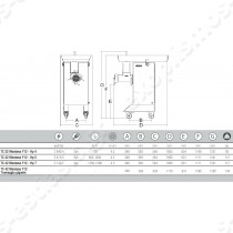 Κρεατομηχανή 4Hp TC 32 MONTANA Y12 SIRMAN  | Διαστάσεις