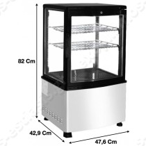 Ψυγείο συντήρησης με κρύσταλλο και στις 4 πλευρές 58Lt | Διαστάσεις