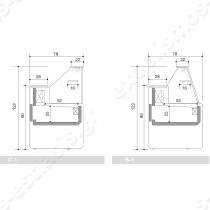 Επαγγελματικό ψυγείο τυριών-αλλαντικών 250εκ χωρίς μηχάνημα TIBET ΖΟΙΝ | Διαστάσεις