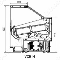 Ψυγείο βιτρίνα παγωτού έως 18 θέσεων INFRICO VCB 18H | διαστασιολόγιο 