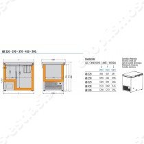 Καταψύκτης μπαούλο 132εκ AB370 COLD MASTER | Διαστάσεις