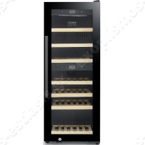 Συντηρητής κρασιών διπλής θερμοκρασίας για 38 φιάλες CASO | 7 ξύλινα ράφια αποθήκευσης (6 από αυτά με ρουλεμάν)
