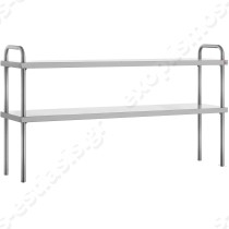 Ψυγείο πάγκος προετοιμασίας 134.5x70εκ για 7 GN 1/4 ΙΝΟΜΑΚ | Διπλή ραφιέρα
