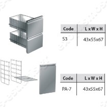 Ψυγείο πάγκος κατάψυξη 95,5x70εκ GN 1/1 GINOX | Mόνο η συρταριέρα S3