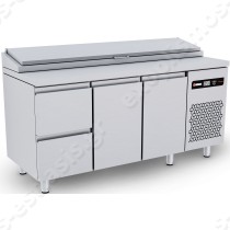 Ψυγείο πάγκος προετοιμασίας 179.2x70εκ για 10 GN 1/4 ΙΝΟΜΑΚ | Με 2 συρτάρια και 2 πόρτες