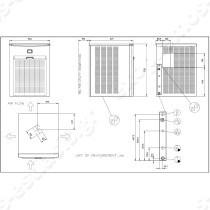 Μηχανή παγοτρίμματος 500Kg MXF 1027 xSafe Scotsman | Διαστάσεις