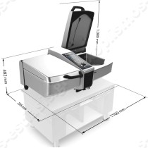 Ανατρεπόμενο τηγάνι ηλεκτρικό 2x17Lt WZ9ENRA.0001974 2-XS RATIONAL | Διαστάσεις