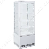 Ψυγείο βιτρίνα αναψυκτικών με κρύσταλλο και στις 4 πλευρές 98Lt COOL HEAD | Λευκό 