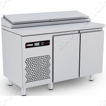 Ψυγείο πάγκος προετοιμασίας 134.5x70εκ για 7 GN 1/4 ΙΝΟΜΑΚ | Με το μηχάνημα αριστερά