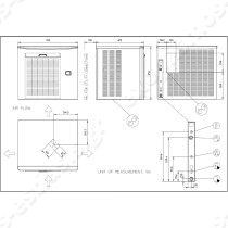 Μηχανή παγοτρίμματος 560Kg MXF 1237 xSafe Scotsman | Διαστάσεις