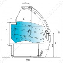 Ψυγείο βιτρίνα παγωτού έως 20 θέσεων VAR18H INFRICO