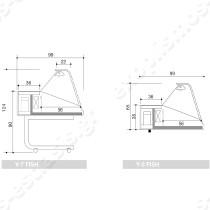 Επιτραπέζια ψαριέρα 100εκ ZOIN | Διαστάσεις