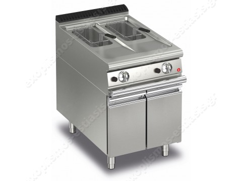 Επαγγελματική φριτέζα αερίου διπλή Baron Q70FRI/G610