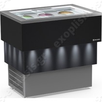 Ψυγείο βιτρίνα παγωτού 6 θέσεων POZZETTI FRAMEC  | Μαύρο