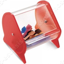 Koυταλοθήκη Plexiglass  | Κόκκινο ματ με ανακλεινόμενη πόρτα