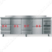Ψυγείο πάγκος συντήρησης 175x60εκ GINOX | Με συρτάρια