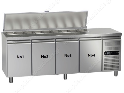 Ψυγείο πάγκος σαλατών 220x70εκ GN 1/1 GINOX