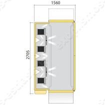 Blast chiller - shock freezer 160 GN 1/1 EVERLASTING KING TROLLEY 80