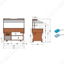 Salad bar ουδέτερο Murale 4M TECFRIGO