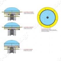 Salad bar ψυχόμενο με ηλεκτρικό κάλυμμα GIROTONDO 2.0 TECFRIGO | Σχεδιάγραμμα για πάνω και κάτω πάσο