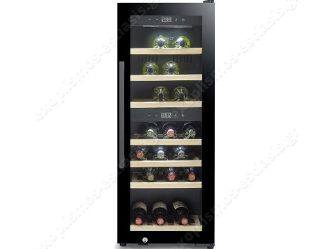 Συντηρητής κρασιών διπλής θερμοκρασίας για 38 φιάλες CASO