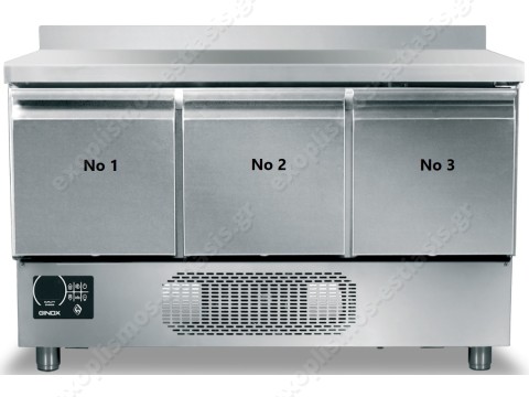 Ψυγείο πάγκος συντήρησης 136.5x70εκ GN 1/1 με μοτέρ κάτω GINOX